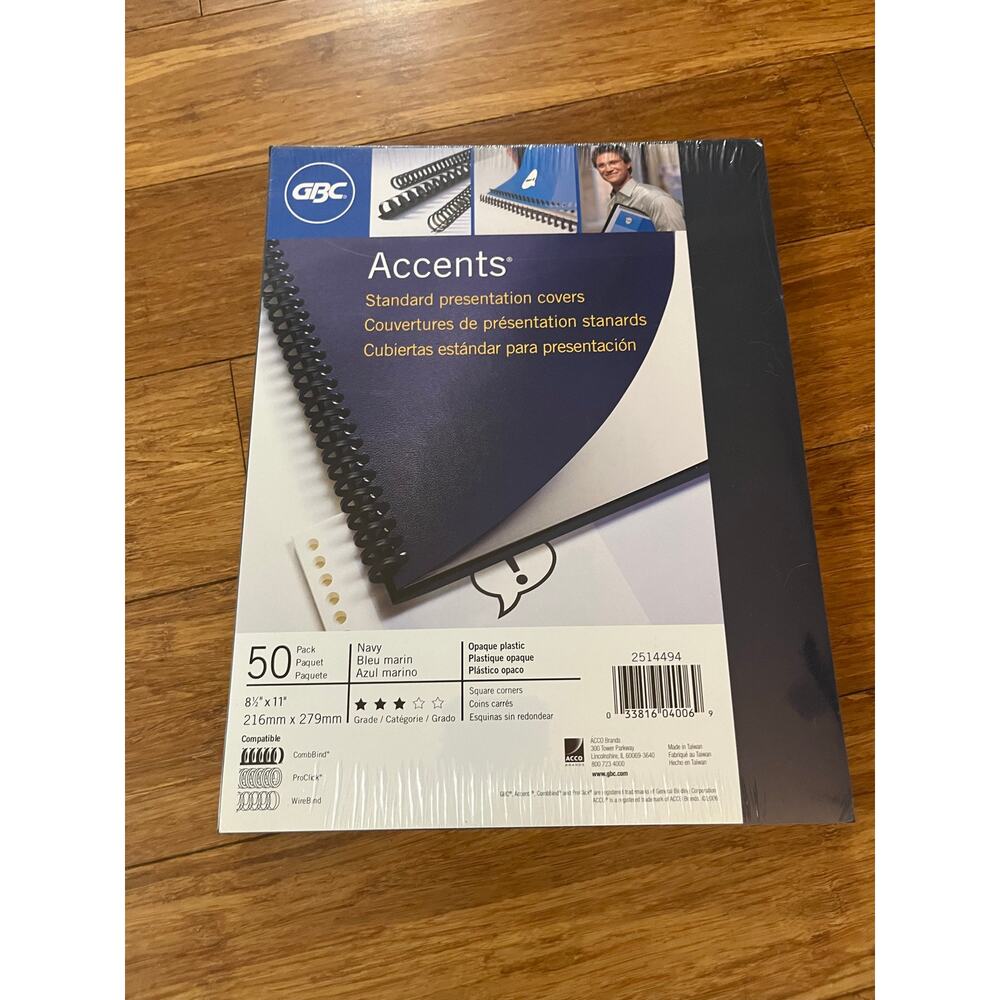 GBC standard presentation blue covers- 50 pack-New